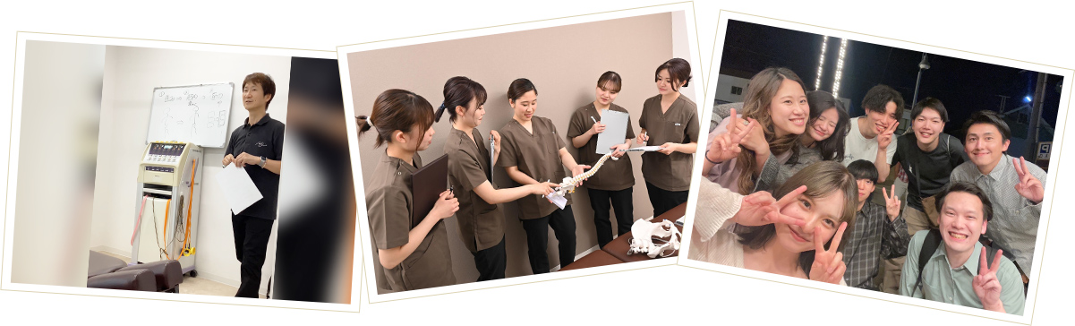 教育制度・スキルアップ 労働時間外の研修は一切なし！マニュアルに縛られない技術を。